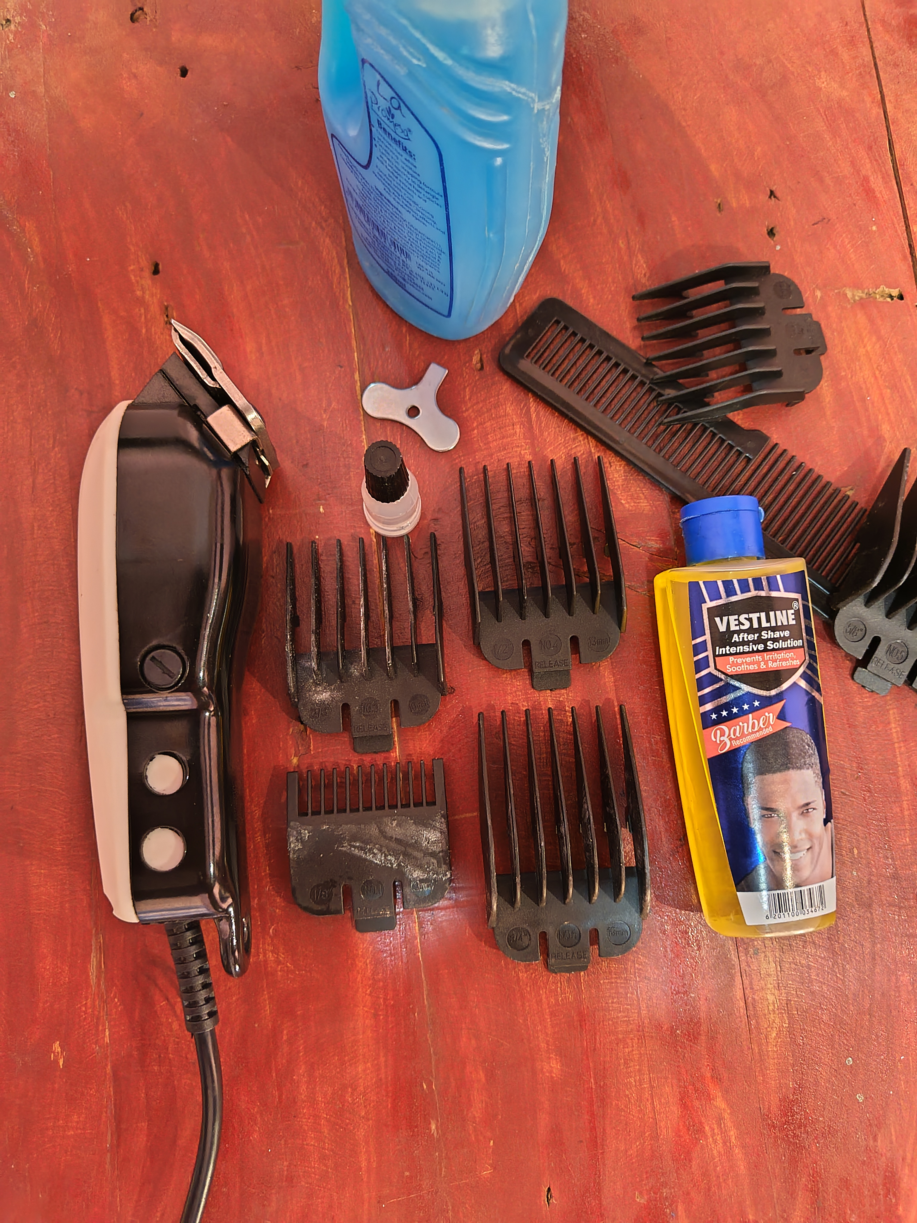 Barber shop interior in Kagongwa